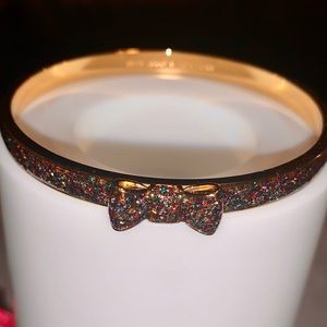 Kate Spade Take a Bow Bracelet in Multicolor Sparkle and Gold